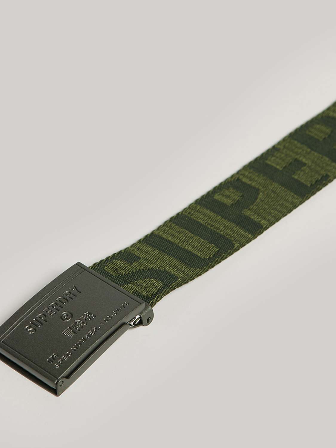 Buy Superdry Webbing Belt, Army Green Online at johnlewis.com