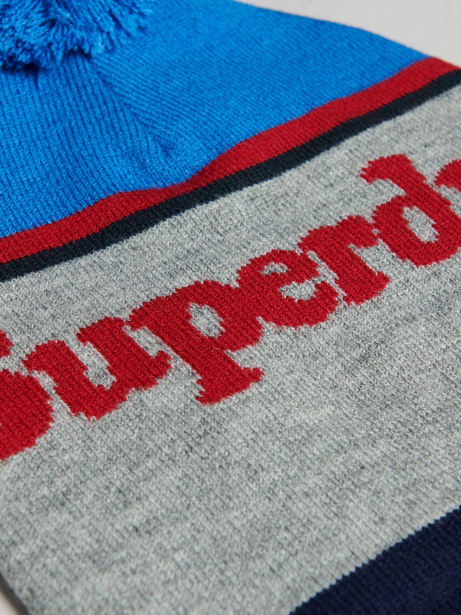 Superdry Essential Logo Beanie, New Royal/Red, One Size