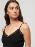 Superdry Organic Cotton Vintage Rib Lace Cami Top