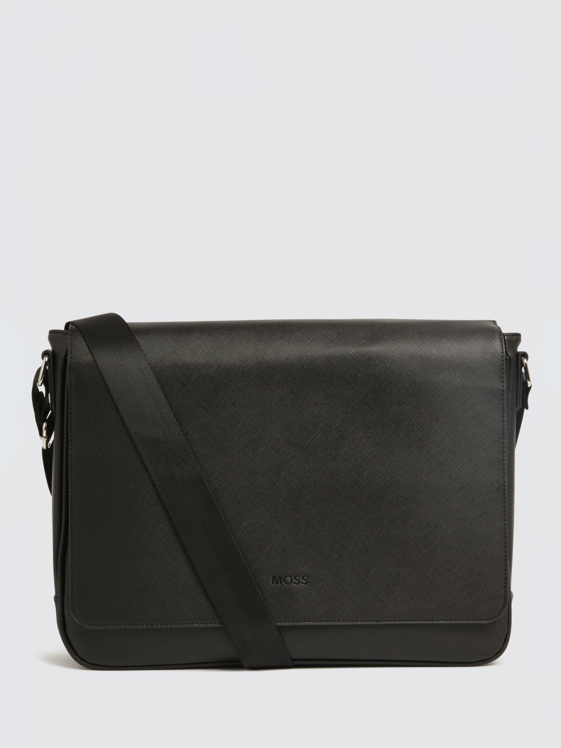 Moss Saffiano Dispatch Bag, Black at John Lewis & Partners