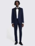 Moss Tailored Fit Twill Tuxedo Jacket, Navy