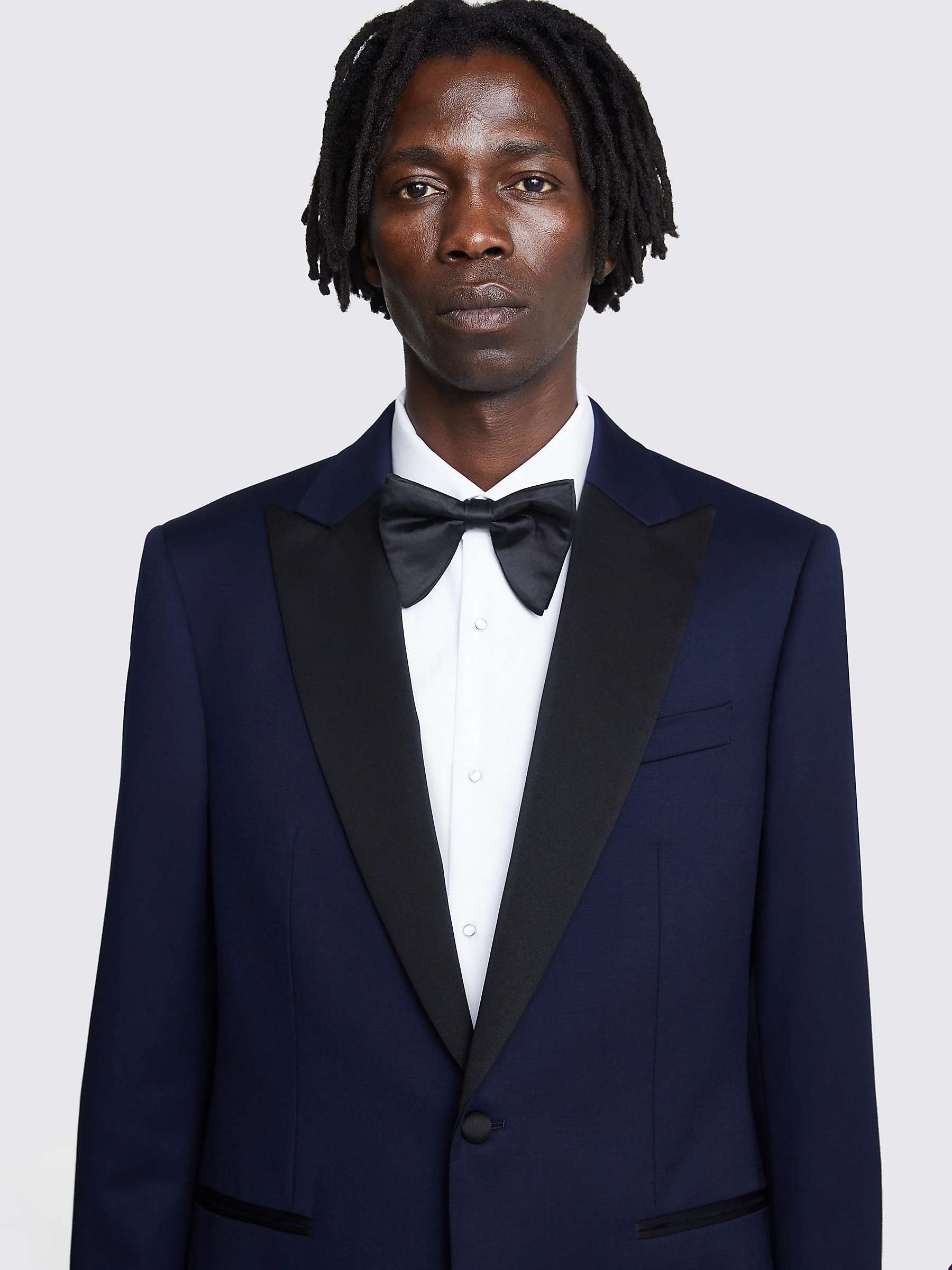 Buy Moss Tailored Fit Twill Tuxedo Jacket, Navy Online at johnlewis.com