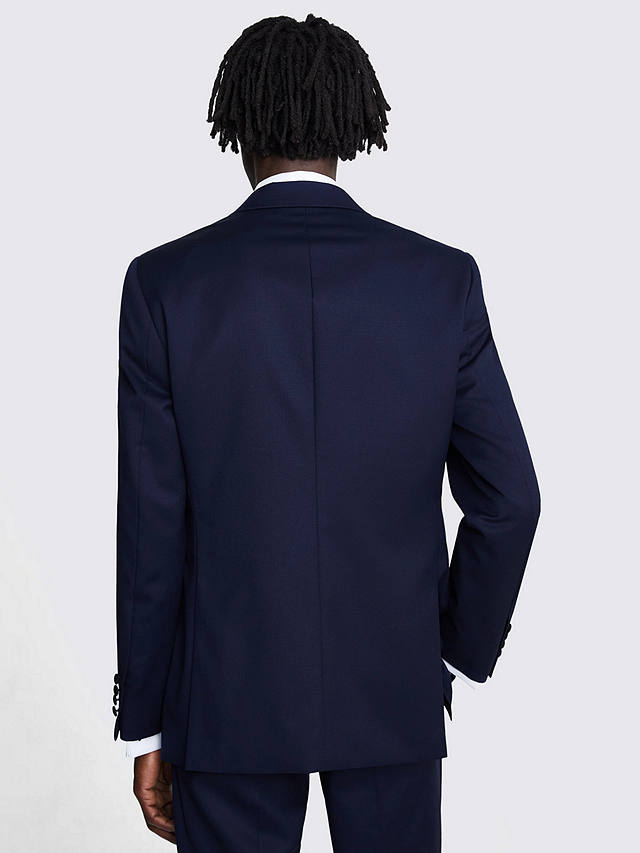 Moss Tailored Fit Twill Tuxedo Jacket, Navy