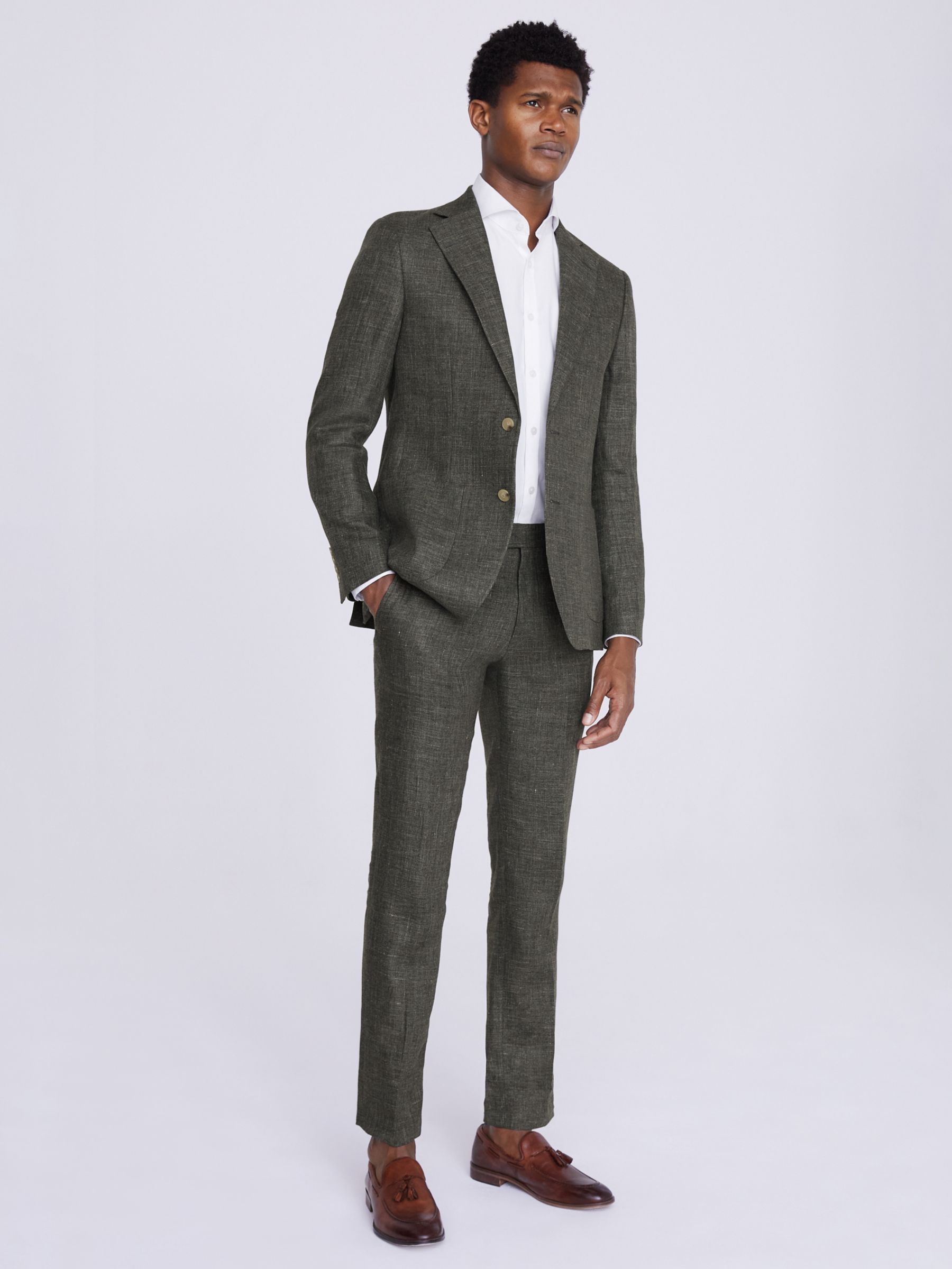 Slim thompson suit sale jacket in linen