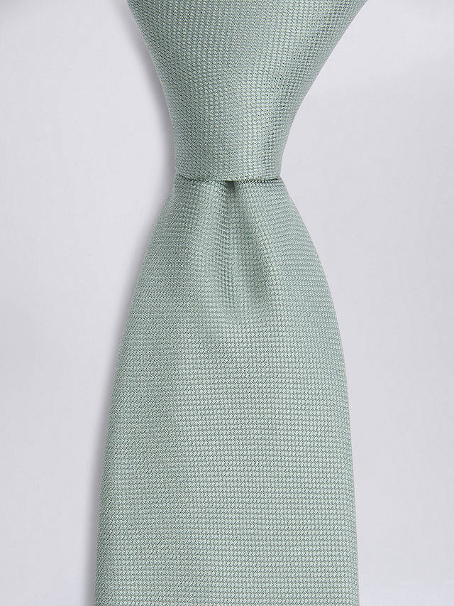 Moss Oxford Silk Tie, Green