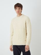 Armor Lux Wool Blend Cable Jumper, Cream