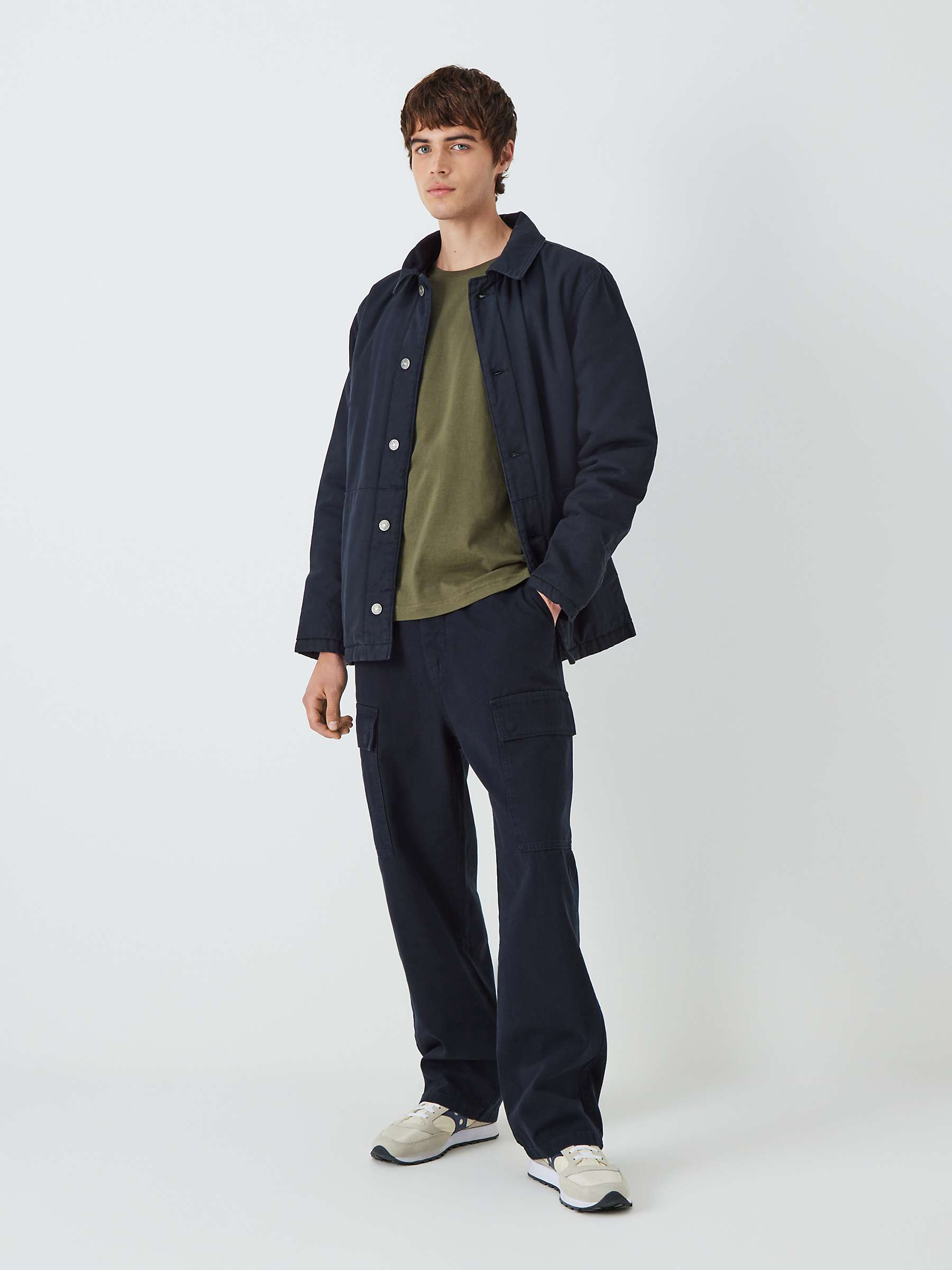 Armor Lux Heritage Pantalon Canvas Trousers, Navy at John Lewis & Partners