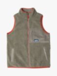 KAVU Zip Up Sherpa Fleece Vest, Moss