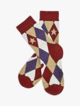 Radley It's Party Time Festive Sock Gift Box, Pack of 3, Poinsettia/Multi
