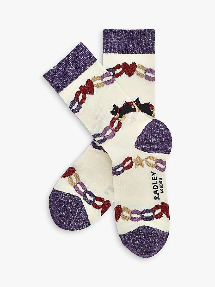 Buy Radley It's Party Time Festive Sock Gift Box, Pack of 3, Poinsettia/Multi Online at johnlewis.com