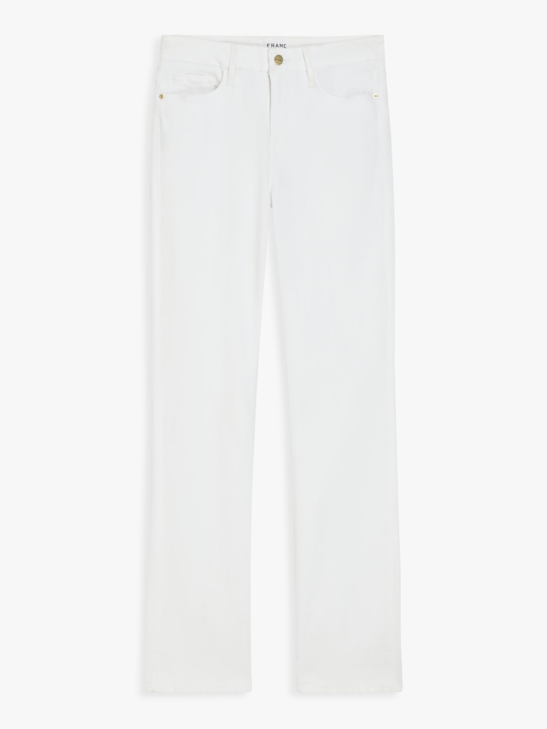 FRAME Le Mini Bootcut Jeans, Blanc at John Lewis & Partners