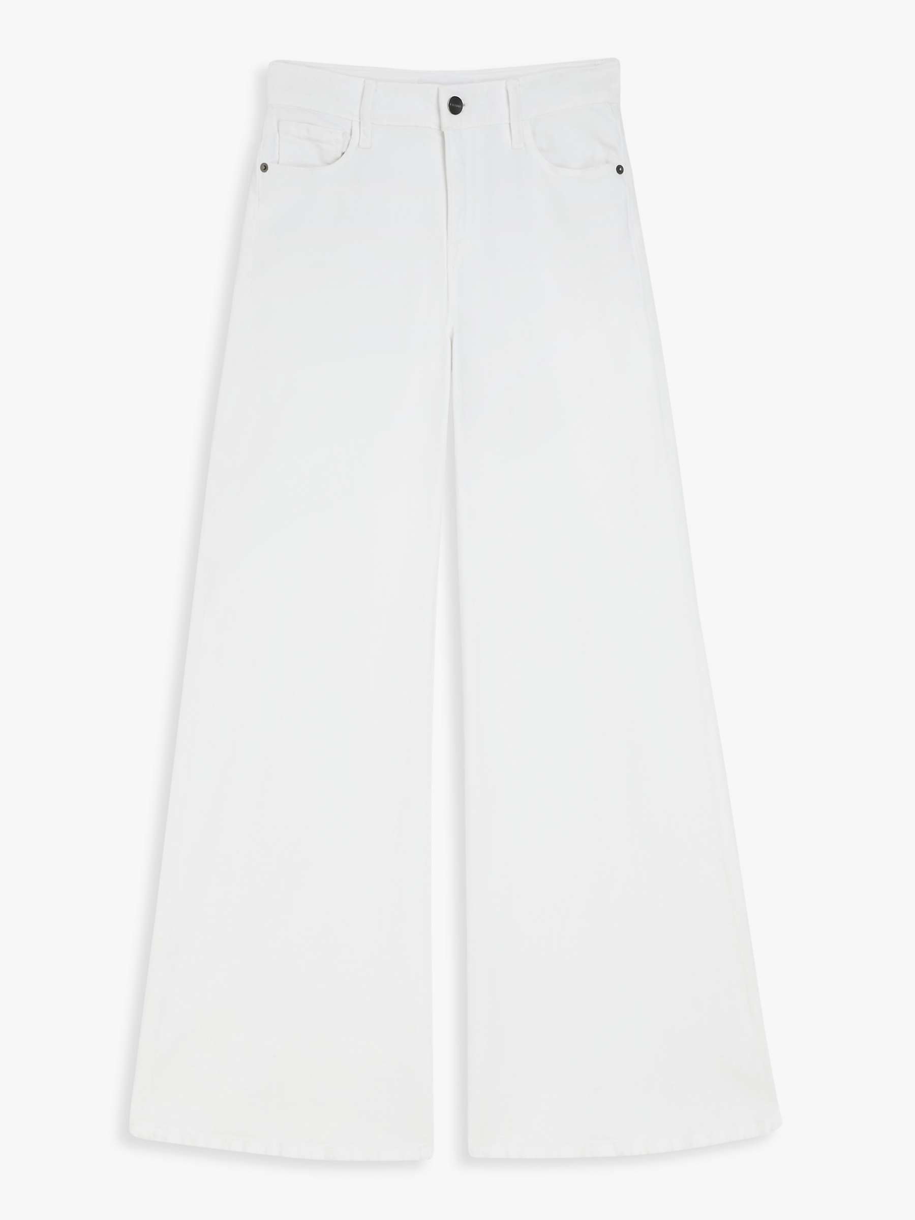 FRAME Le Palazzo Wide Leg Jeans, Blanc at John Lewis & Partners