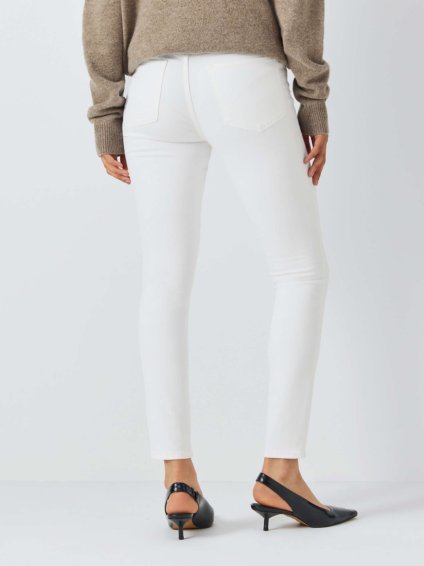 Buy FRAME Le High Skinny Jeans, Blanc Online at johnlewis.com