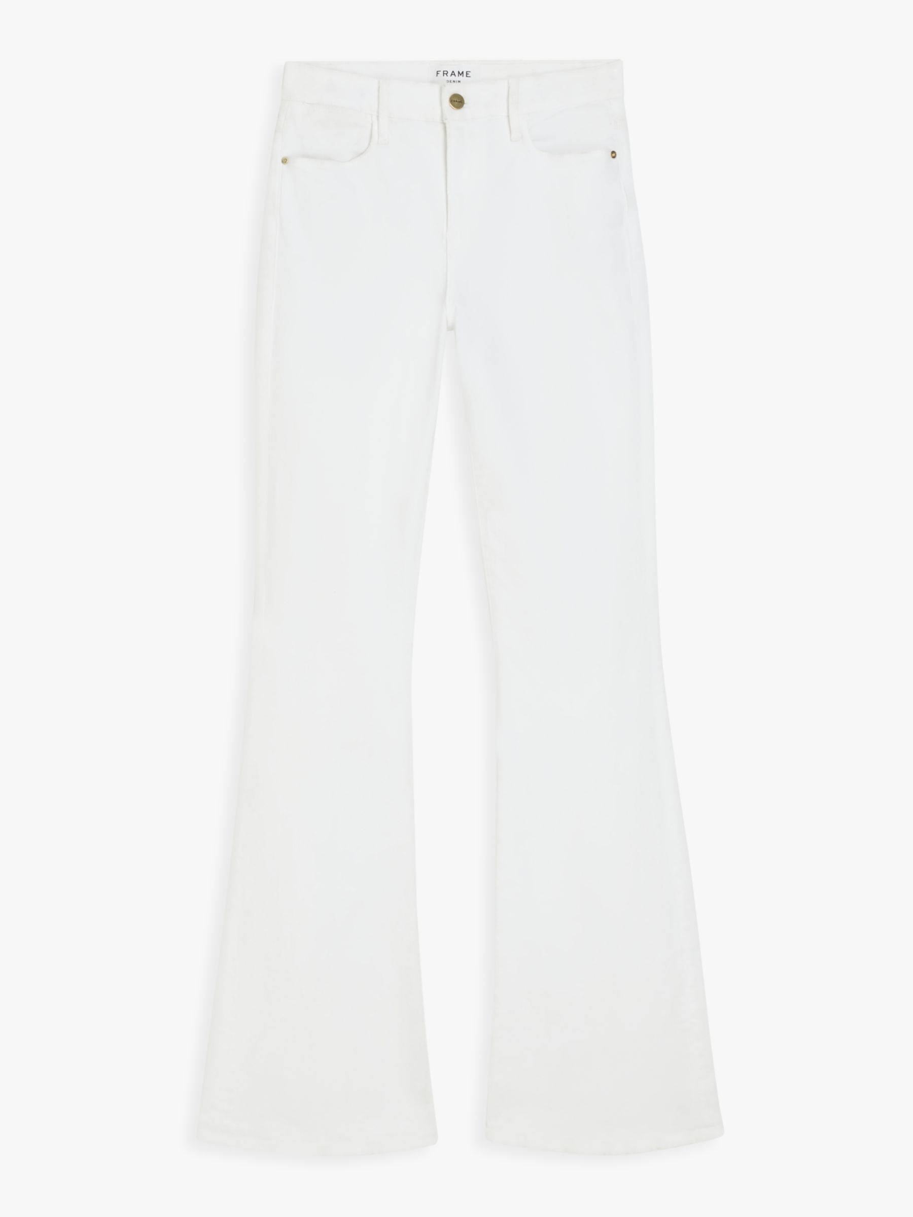 Buy FRAME Le High Flared Jeans, Blanc Online at johnlewis.com