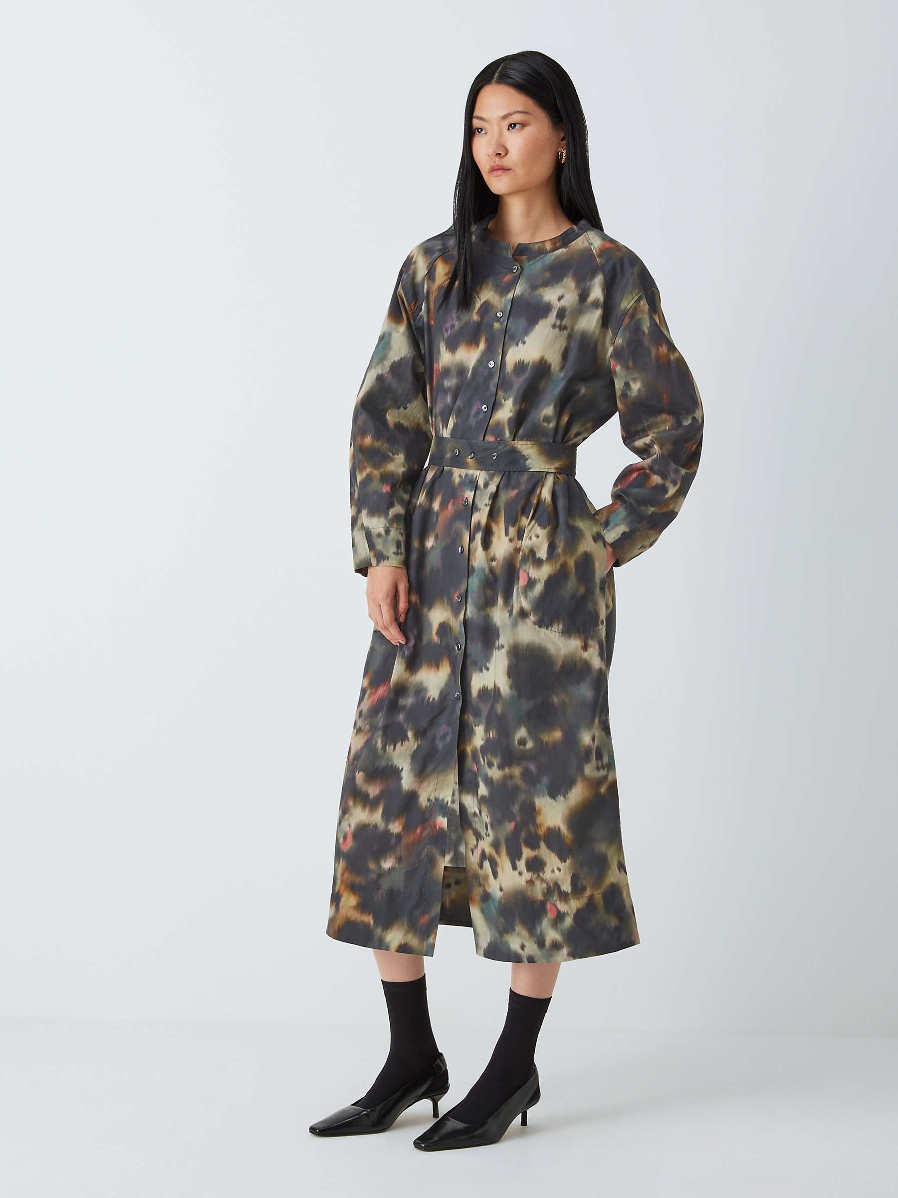 Buy SOEUR Veena Long Sleeve Cotton Midi Dress, Multi Online at johnlewis.com