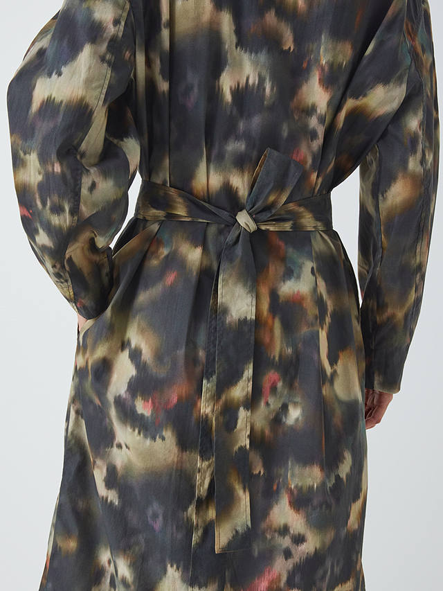 SOEUR Veena Long Sleeve Cotton Midi Dress, Multi