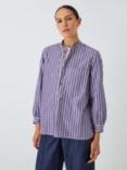 SOEUR Franchise Stripe Shirt, Purple/Off White