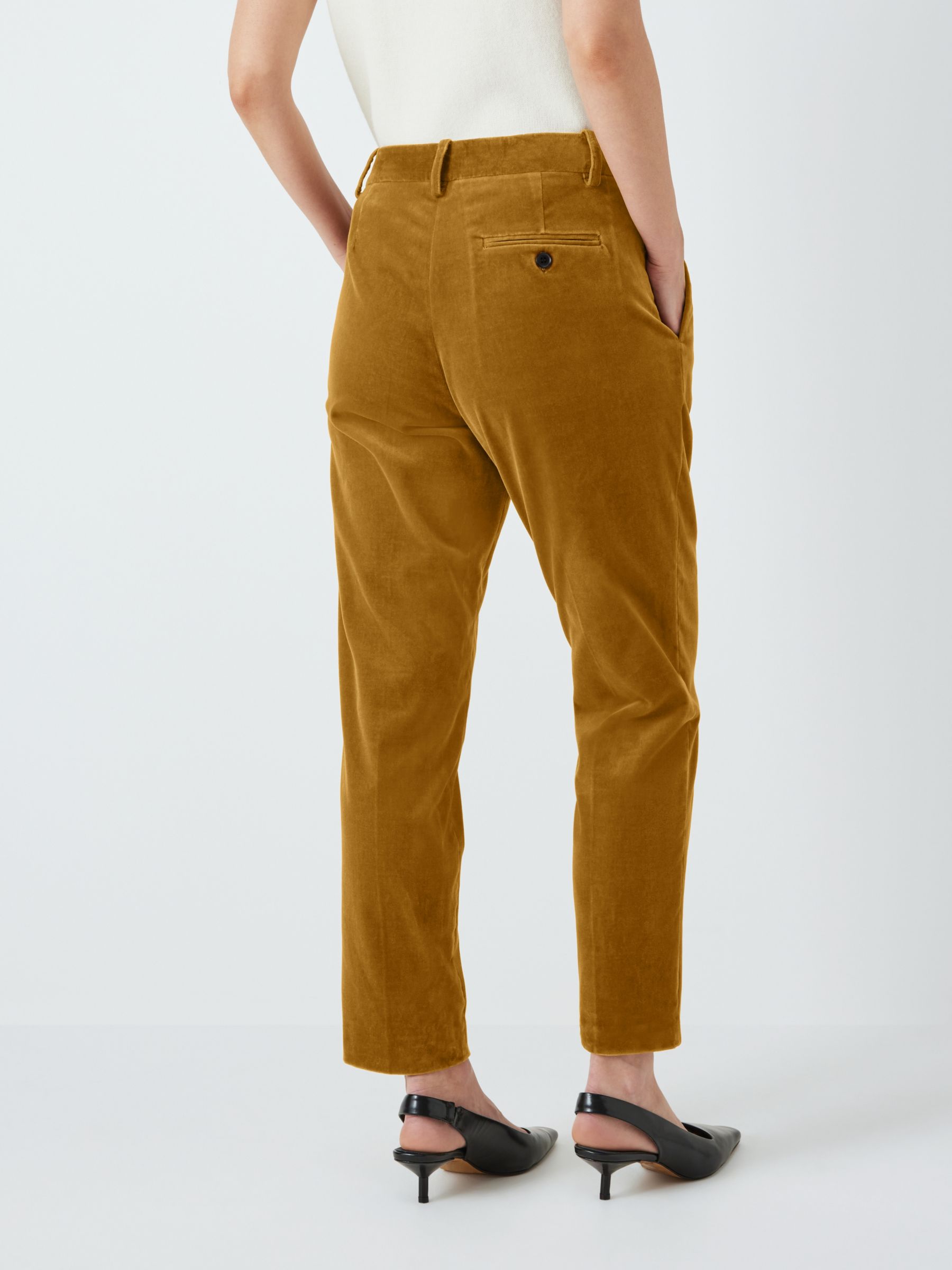SOEUR Vianney Smooth Velvet Trousers, Bronze at John Lewis & Partners