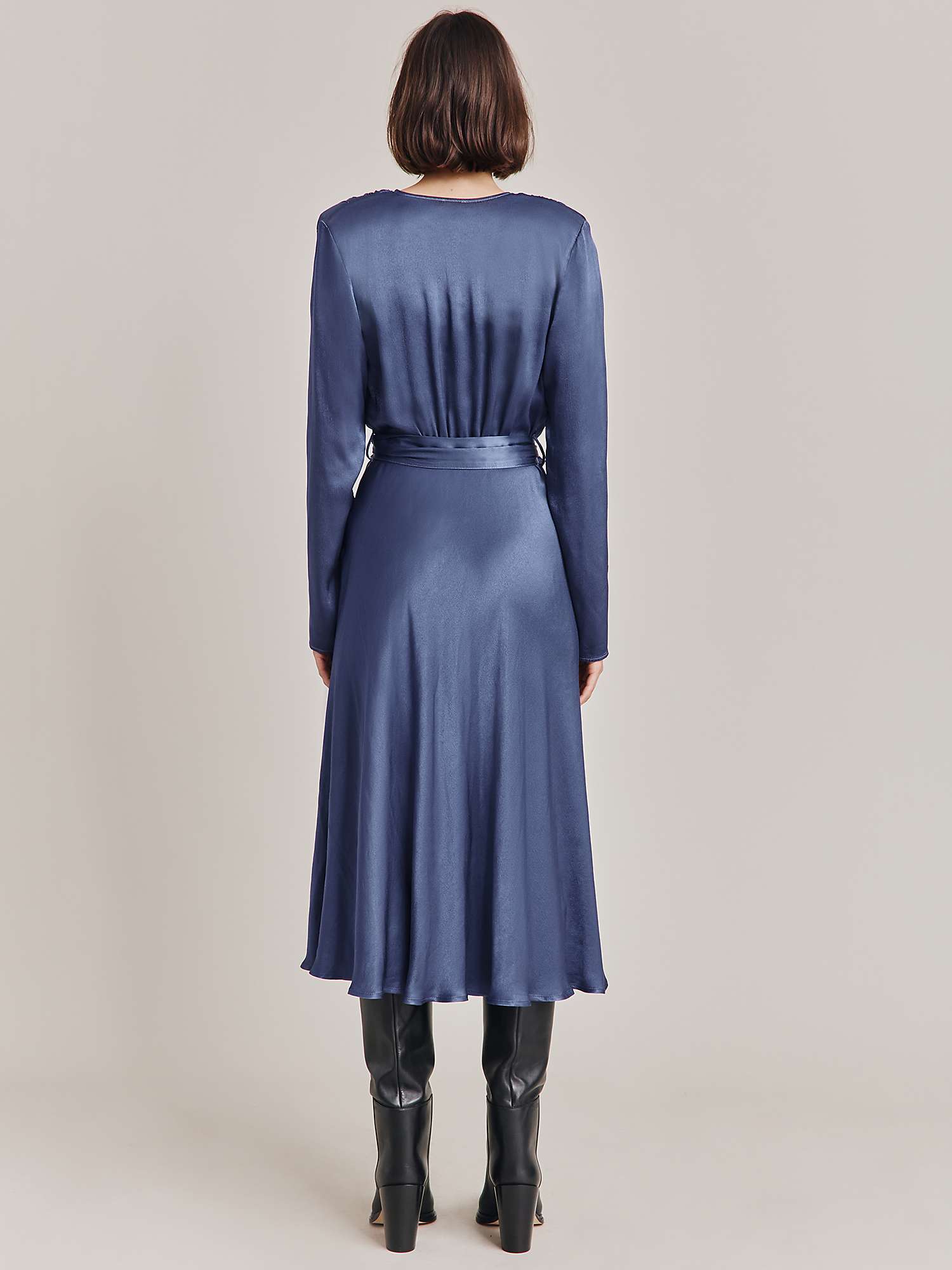 Buy Ghost Meryl Satin Midi Dress Online at johnlewis.com