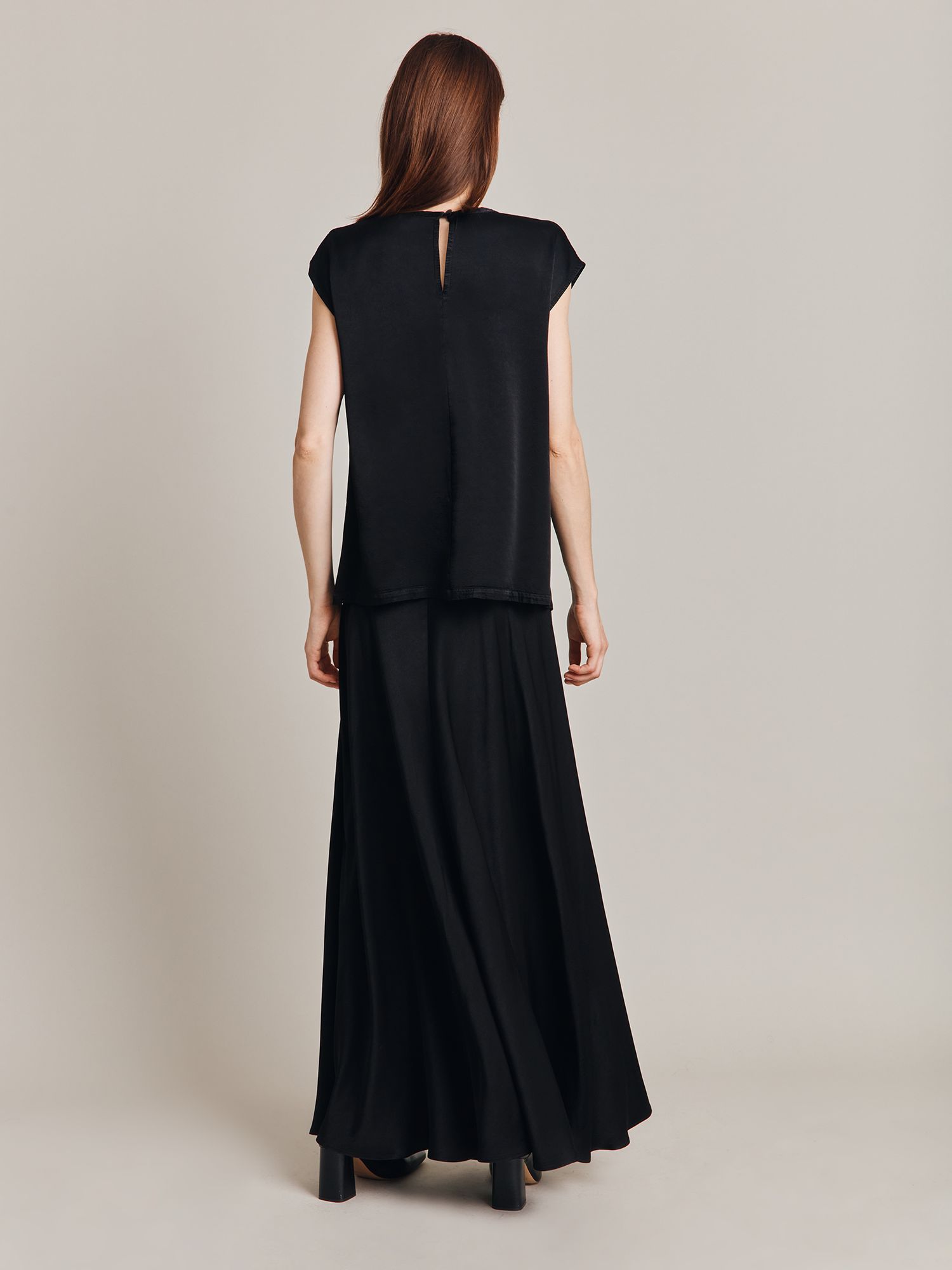 Buy Ghost Adrianna Satin Maxi Skirt Online at johnlewis.com