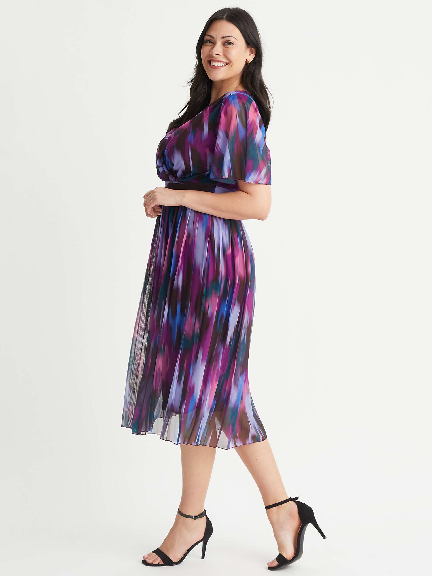 Buy Scarlett & Jo Cleo Brush Midi Dress, Multi Online at johnlewis.com