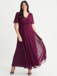 Scarlett & Jo Isabelle Plain Maxi Dress, Magenta