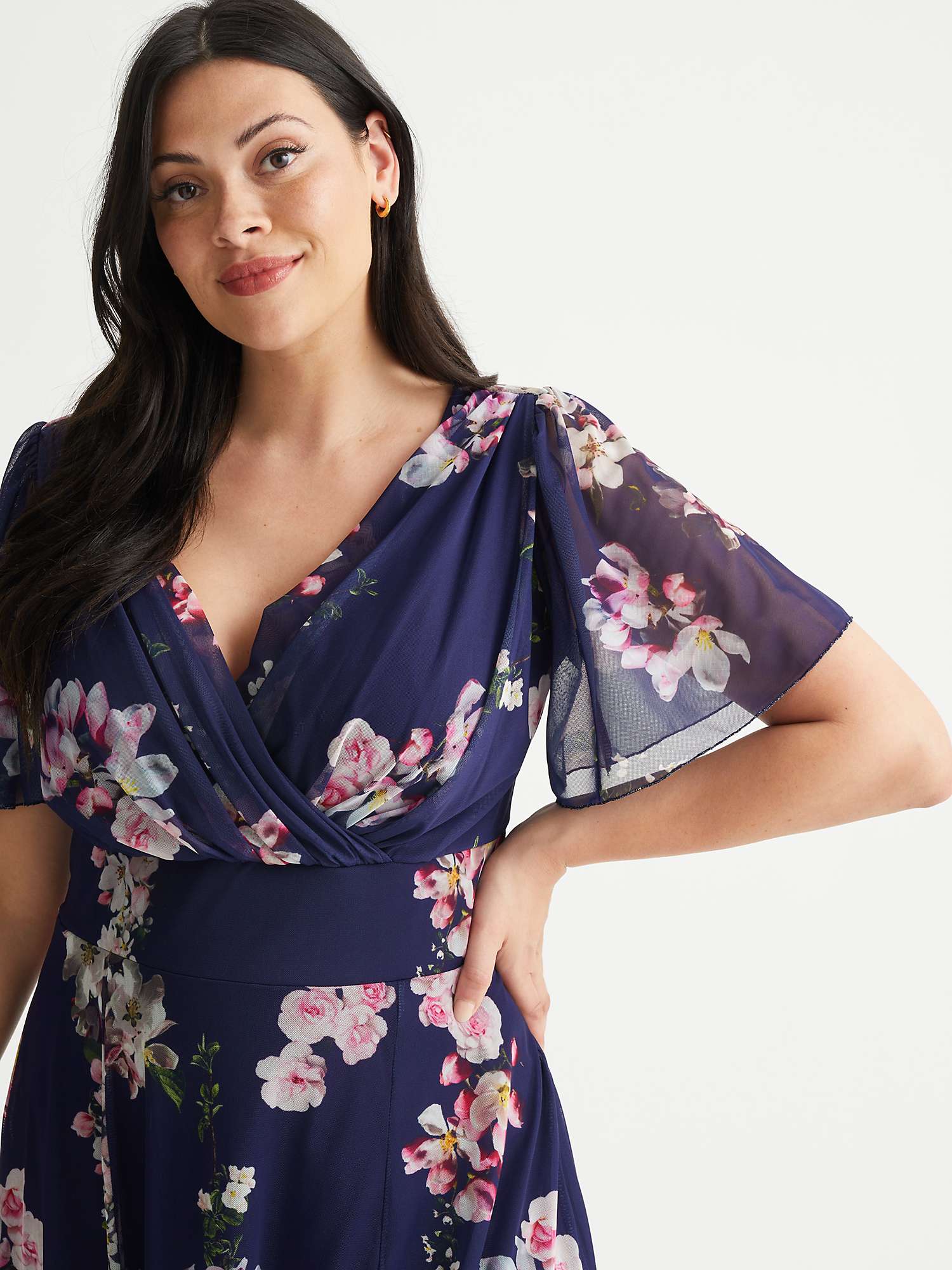 Buy Scarlett & Jo Isabelle Flower Maxi Dress, Blue/Multi Online at johnlewis.com