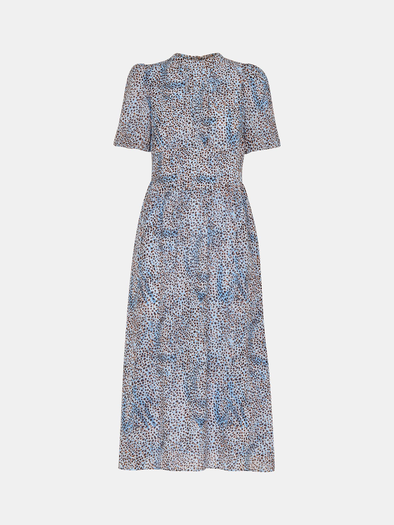 Whistles Ink Spot Blair Dress, Blue/Multi at John Lewis & Partners