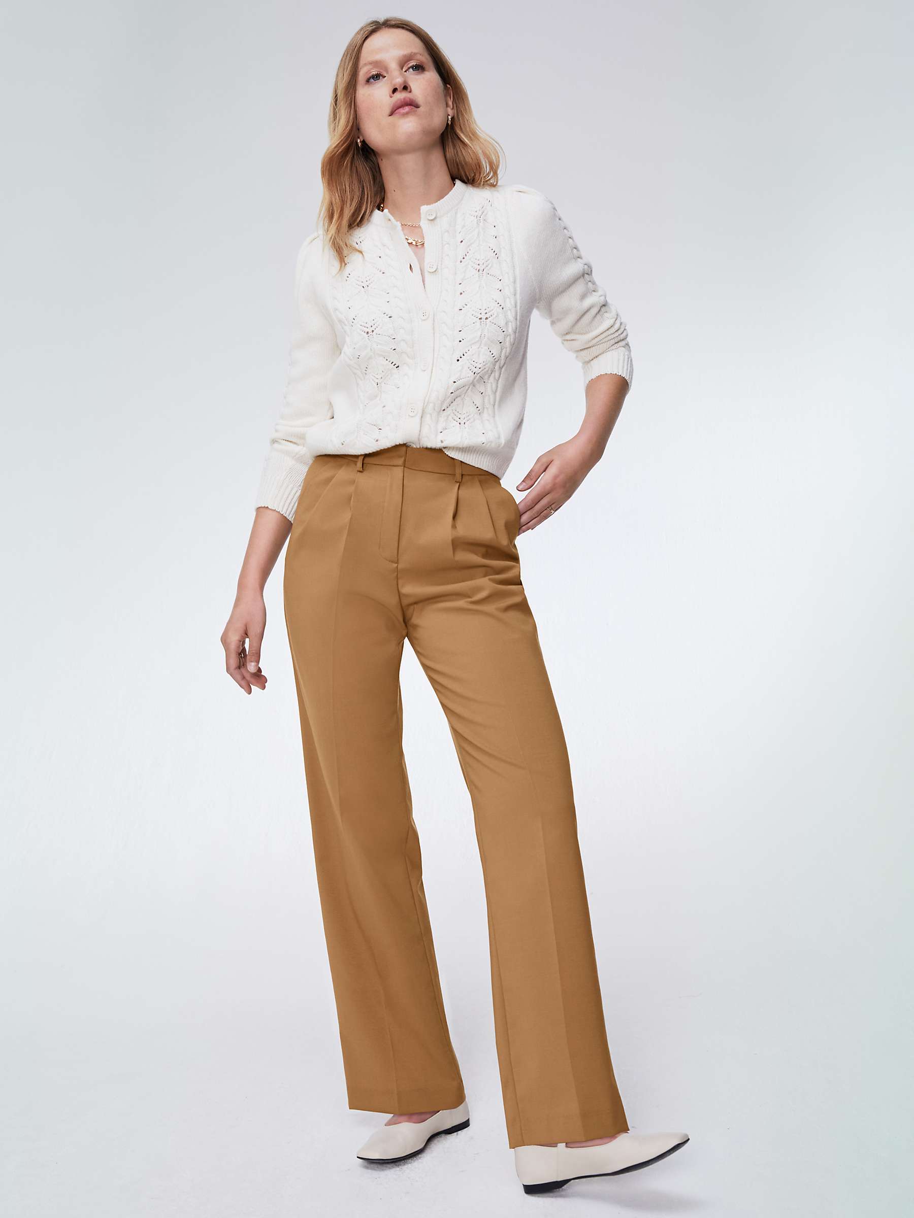 Buy Baukjen Magnolia Wool Blend Trousers, Butterscotch Online at johnlewis.com