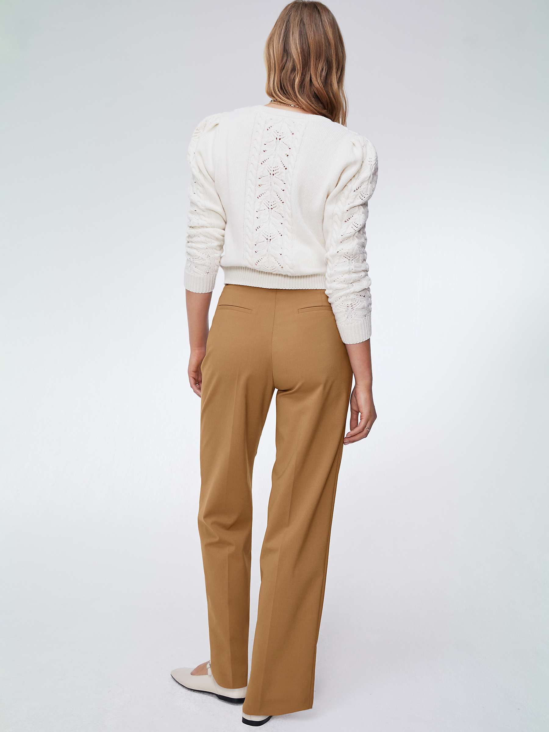 Buy Baukjen Magnolia Wool Blend Trousers, Butterscotch Online at johnlewis.com