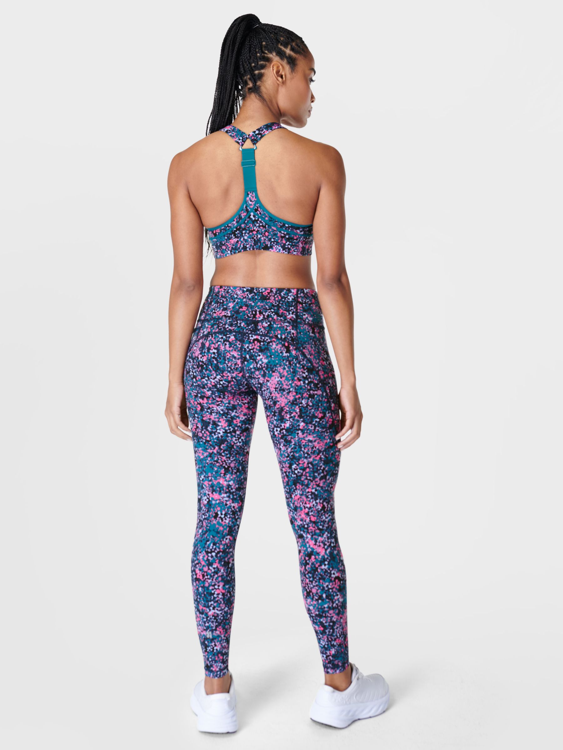 Sweaty Betty Power Medium Impact Sports Bra, Pink Scattered at John Lewis &  Partners