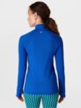 Sweaty Betty Athlete Doubleweight Seamless Zip-Up Jacket, Lightning Blue