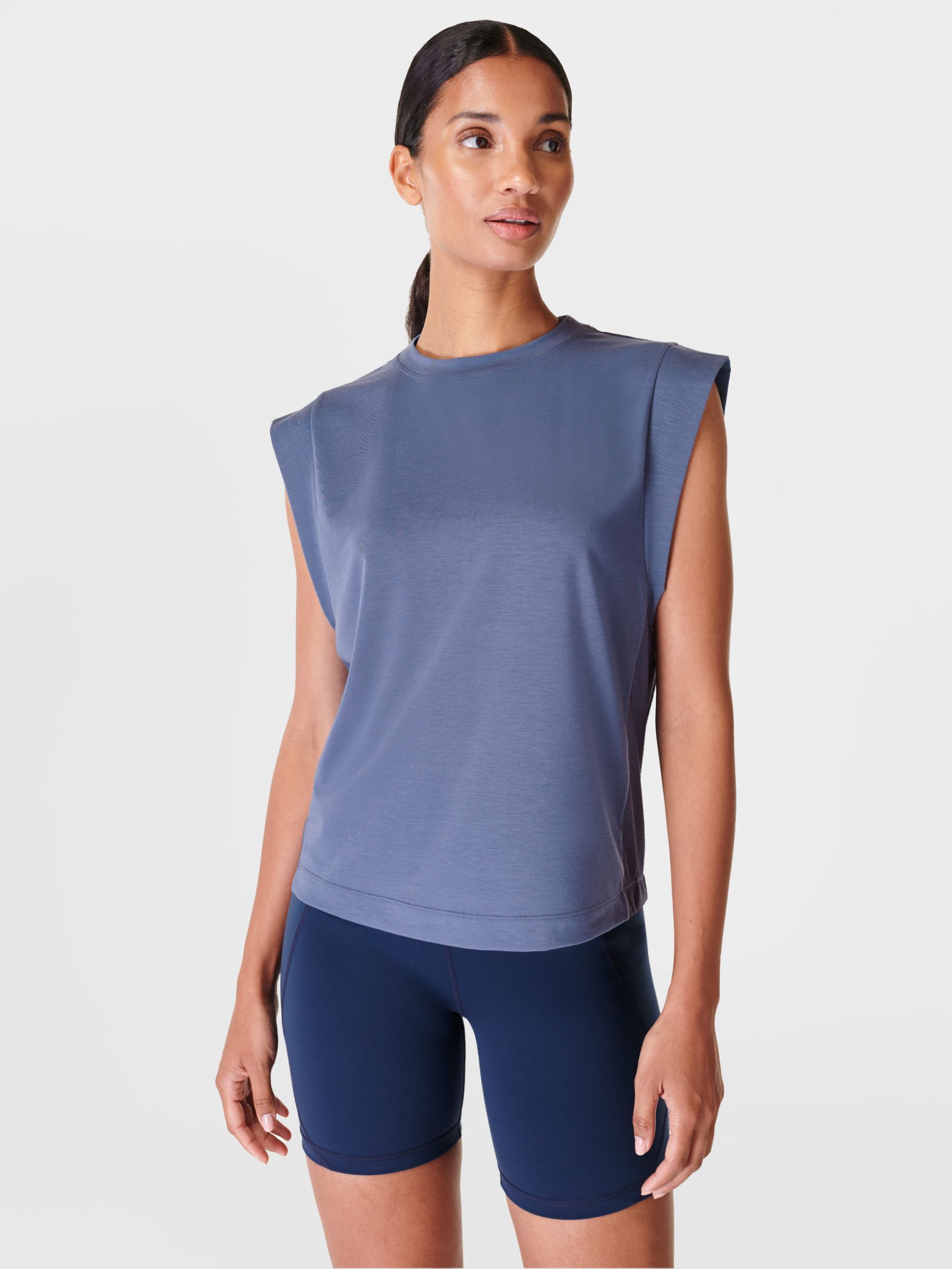 Peloton Apparel Women's Top S Grey Cotton with Polyester Basic
