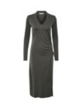 InWear Graysen Wrap Midi Dress, Dark Beetle