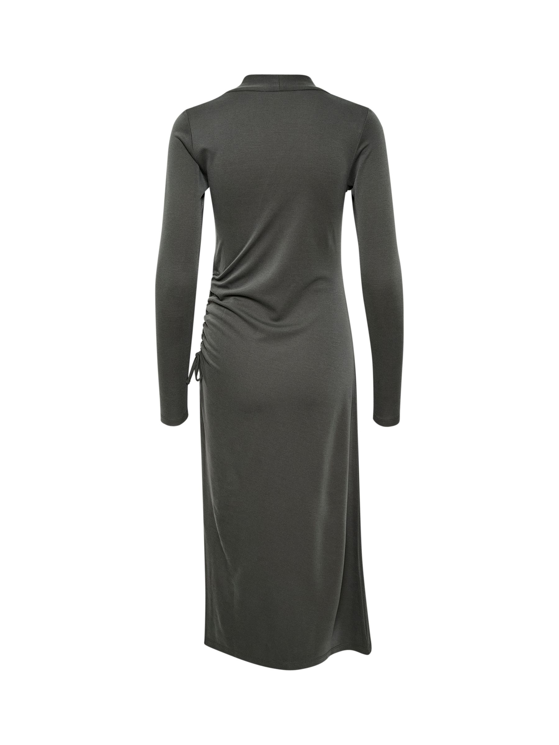 InWear Graysen Wrap Midi Dress, Dark Beetle at John Lewis & Partners