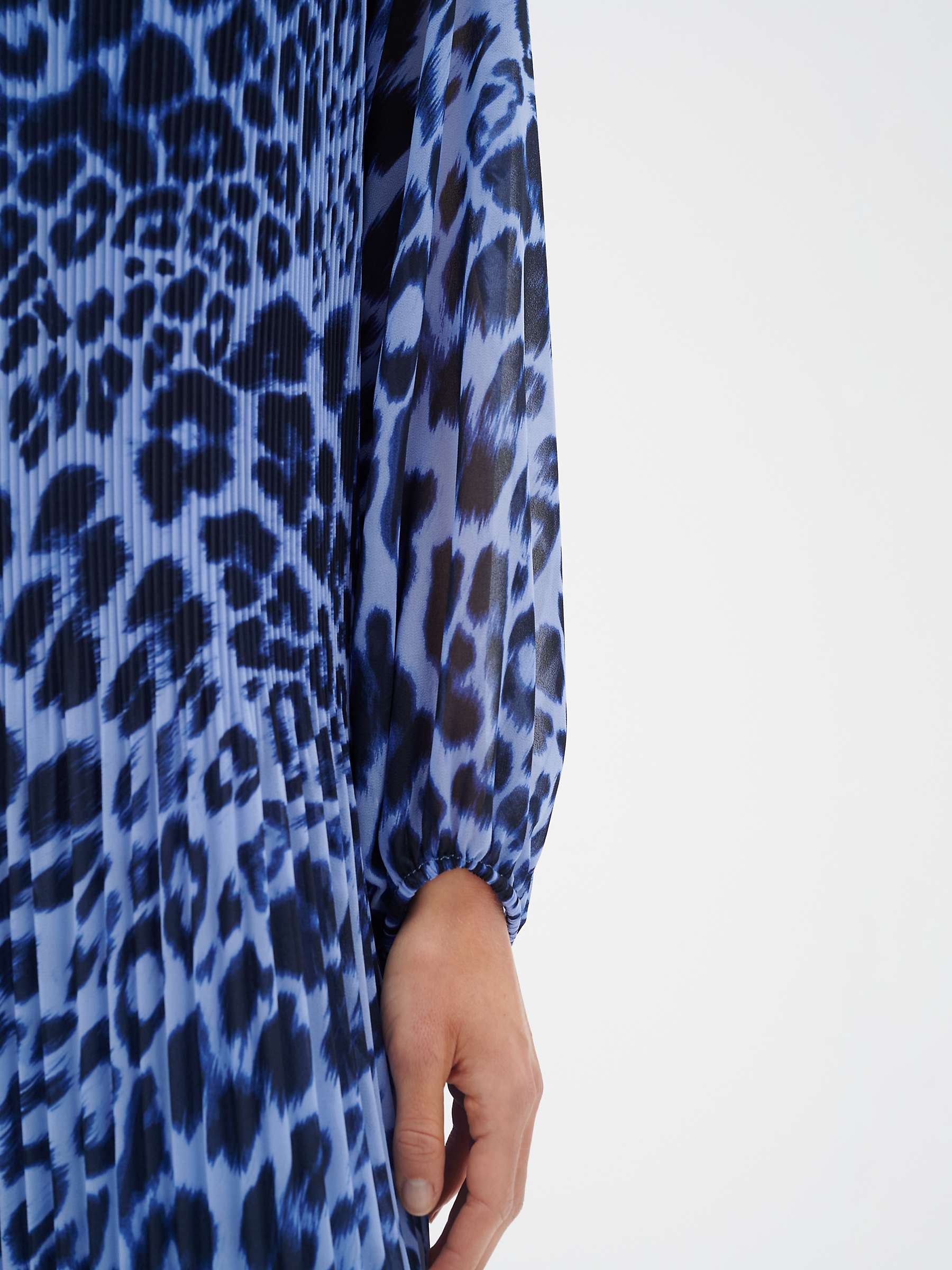 Buy InWear Nesdra Chiffon Dress Knee-Length, Blue Motion Leo Online at johnlewis.com