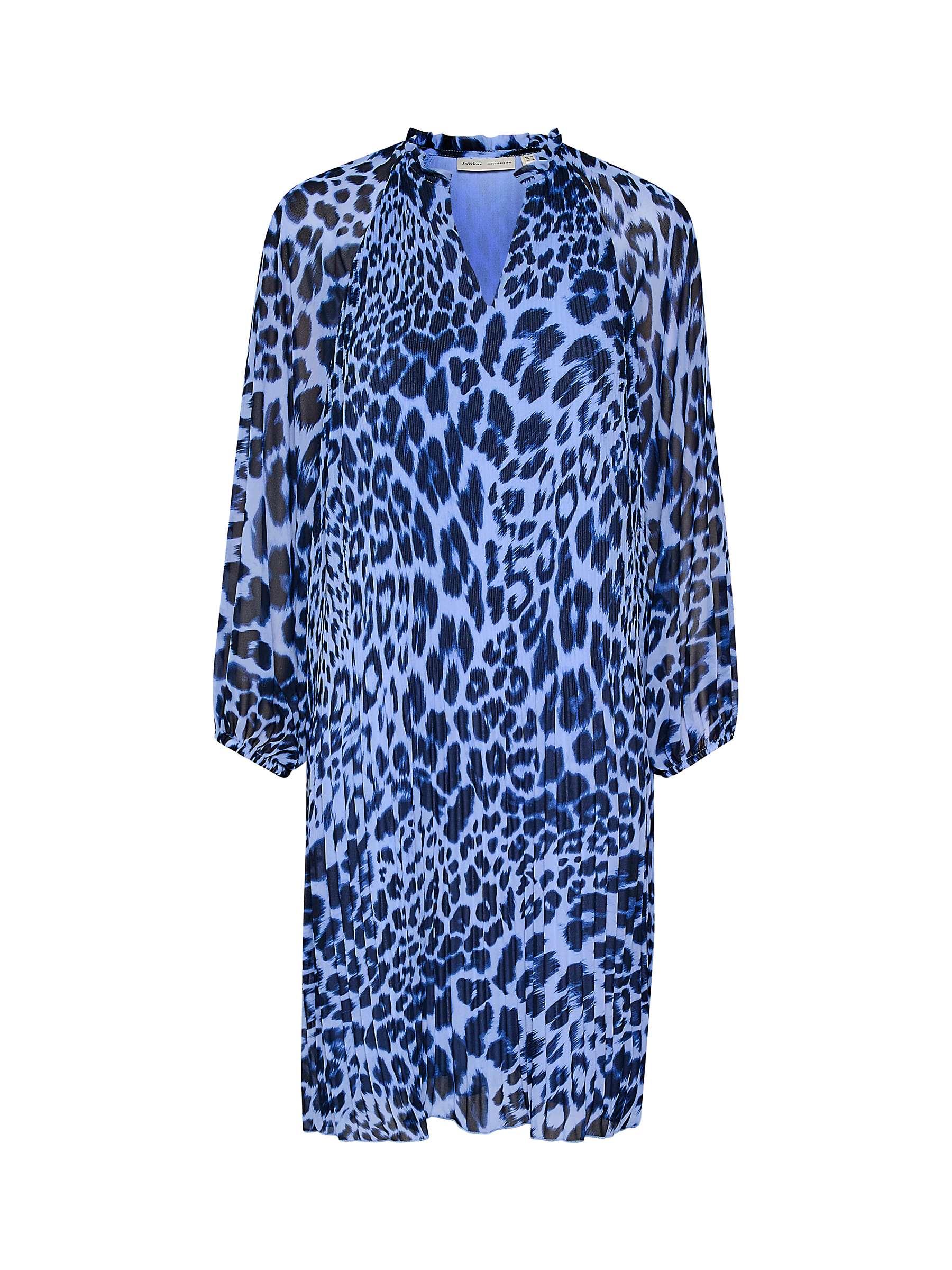 Buy InWear Nesdra Chiffon Dress Knee-Length, Blue Motion Leo Online at johnlewis.com