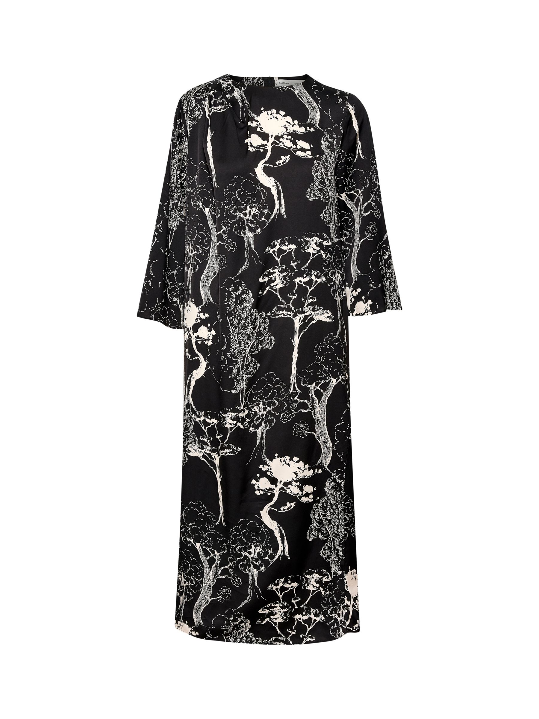 InWear Nelly Botanical Print Maxi Dress, Black/White, 10
