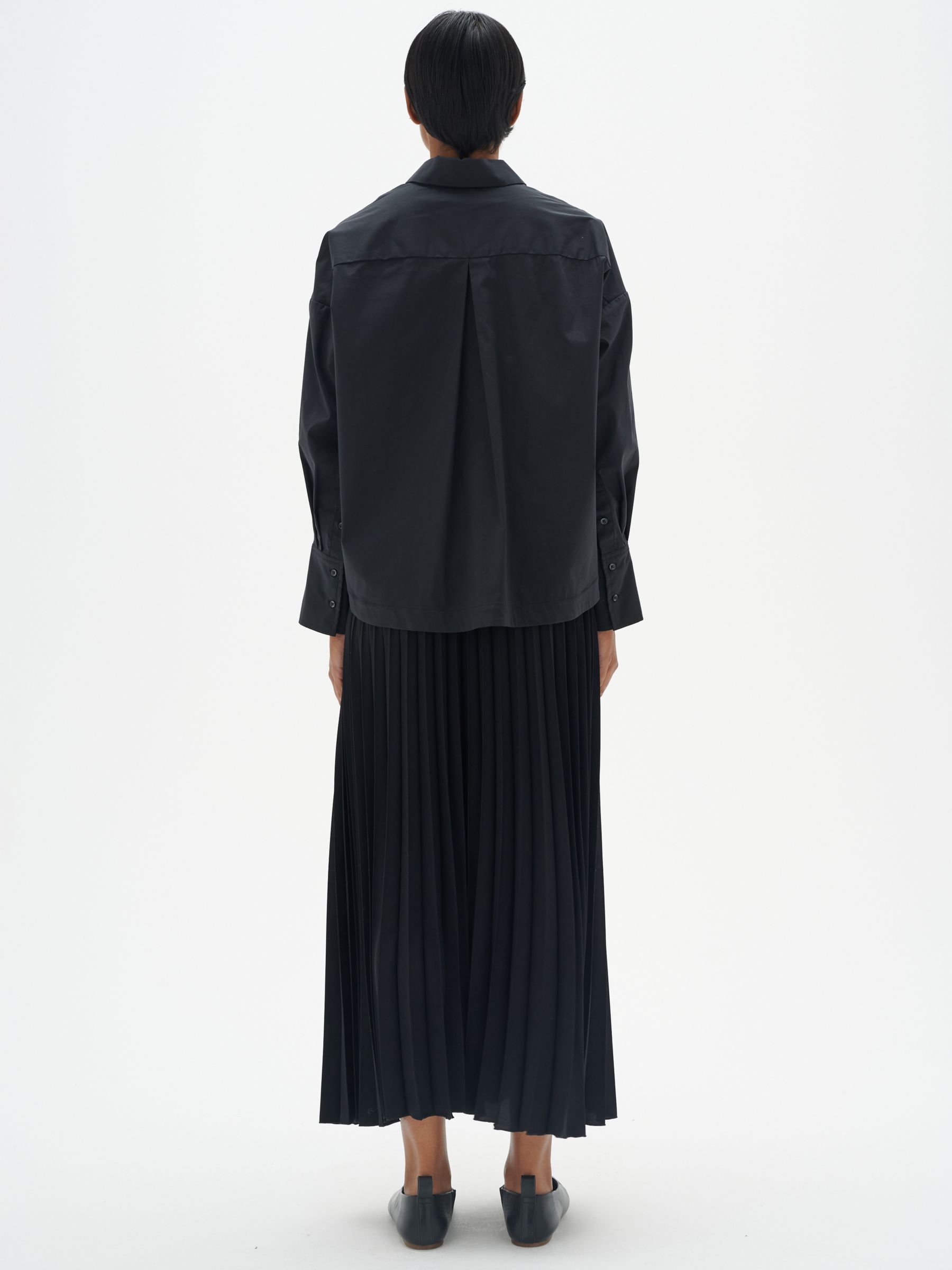 Buy InWear Nhil Midi Skirt with Elastic Waist, Black Online at johnlewis.com