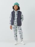 John Lewis Kids' Space Print Pullover Hoodie, Grey, Grey