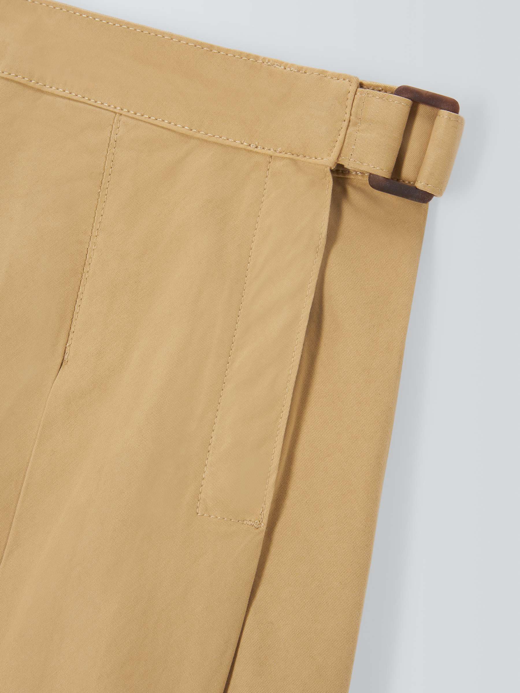 Buy John Lewis Cotton Twill Pleated Skirt, Taos Taupe Online at johnlewis.com