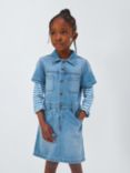 John Lewis Kids' Denim Shirt Dress, Blue