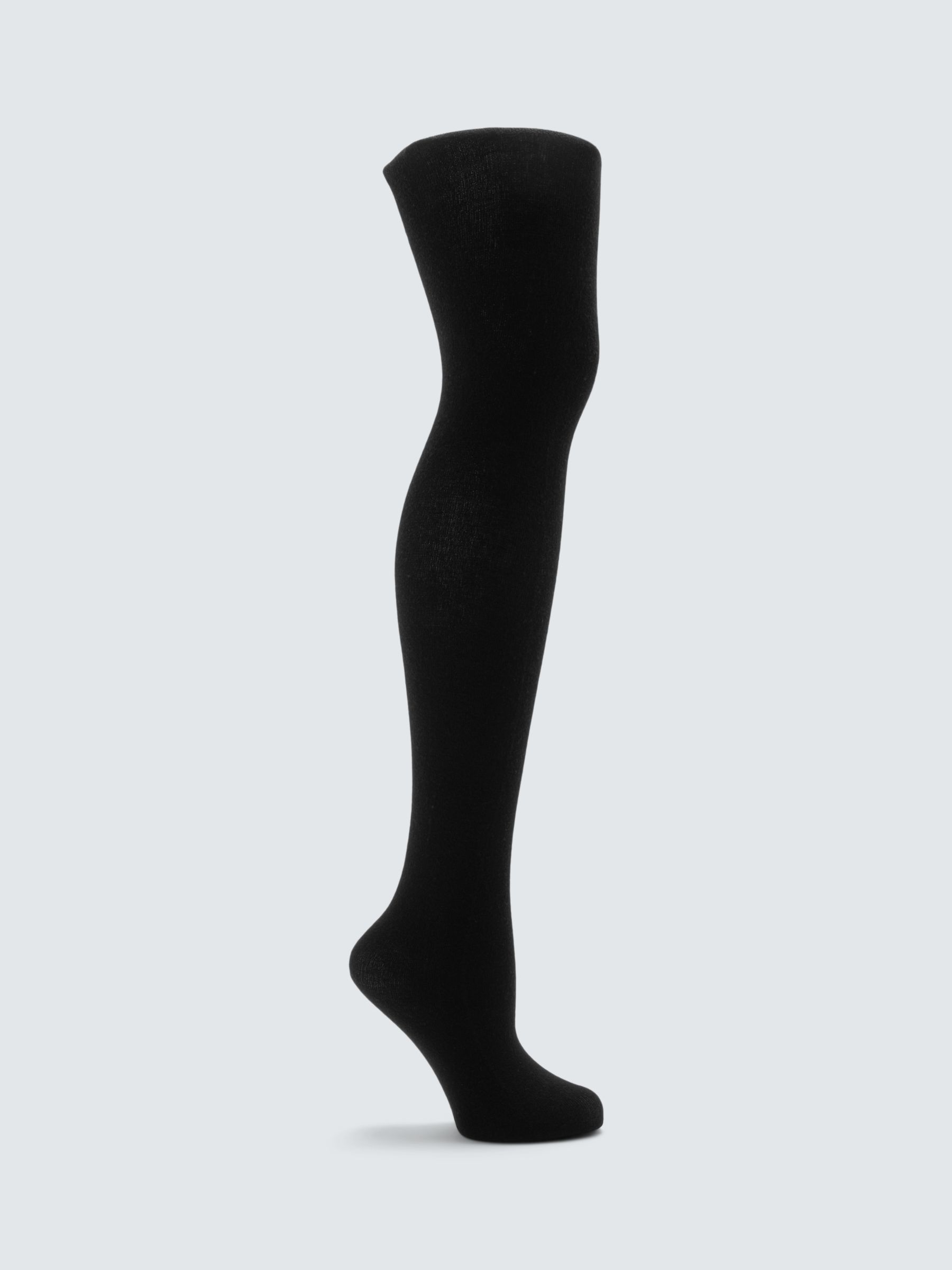 John Lewis 270 Denier Opaque Wool Blend Tights, Black, XL