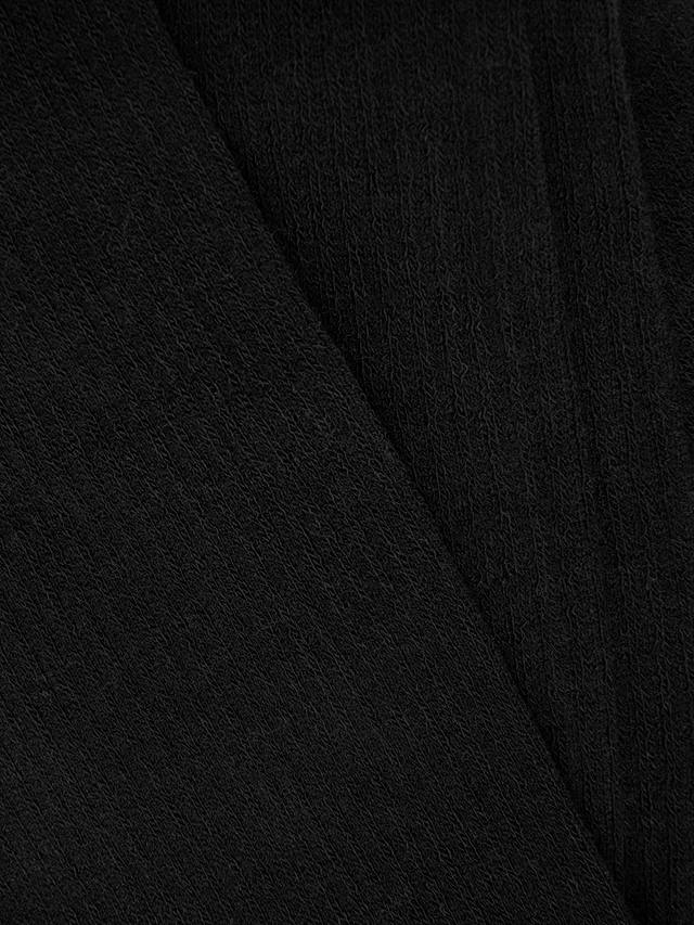 John Lewis 170 Denier Opaque Wool Blend Ribbed Tights, Black