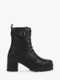 Carvela Secure 2 Leather Biker Boots, Black