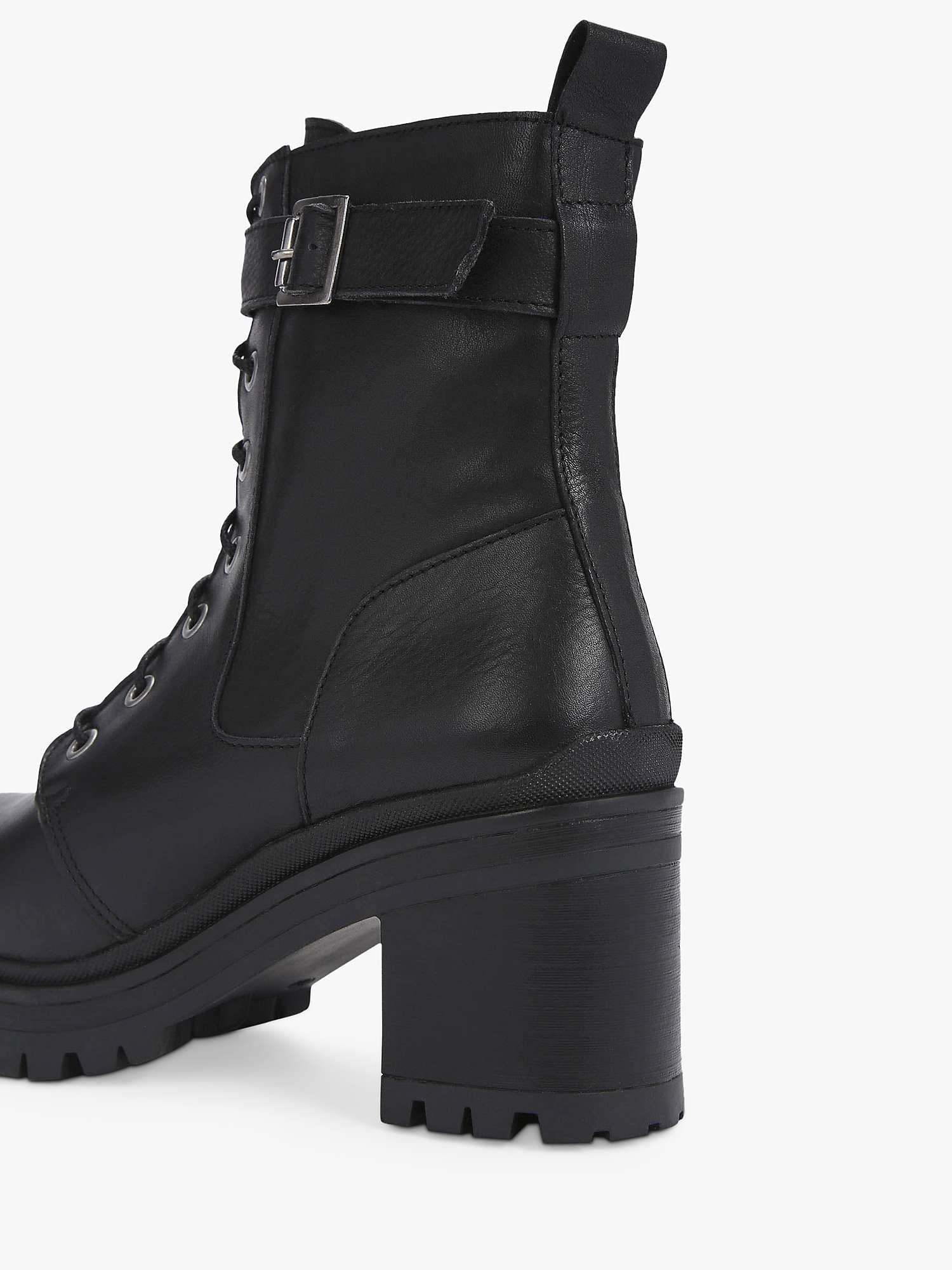 Buy Carvela Secure 2 Leather Biker Boots, Black Online at johnlewis.com