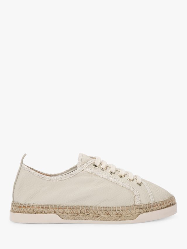Carvela Cruise Leather Espadrille Trainers, Natural Taupe, 5