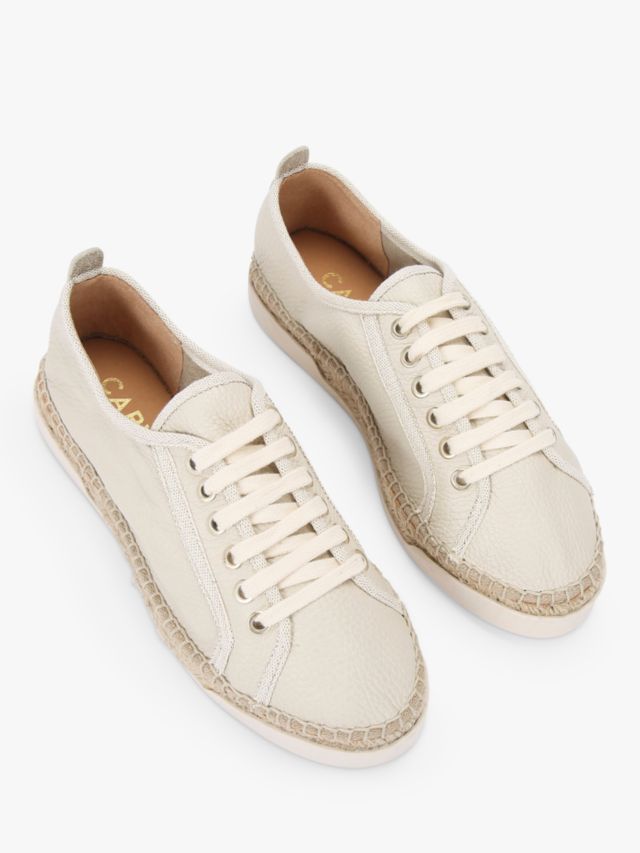 Carvela Cruise Leather Espadrille Trainers, Natural Taupe, 5