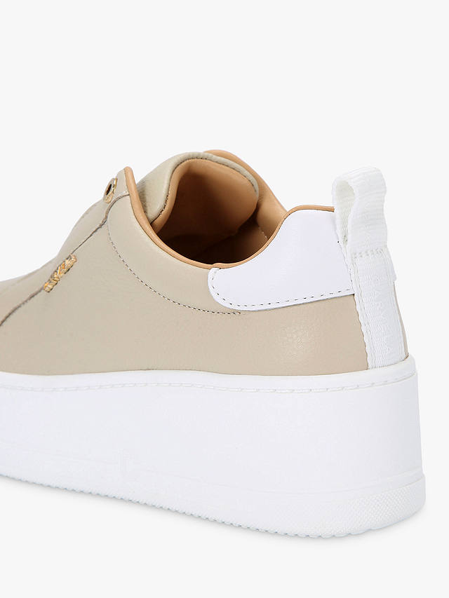 Carvela Connected Leather Trainers, Natural Taupe