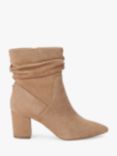 Carvela Admire Low Slouch Suede Ankle Boots, Tan
